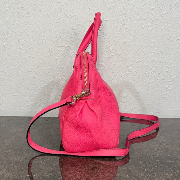 Kate Spade New York Audrey Charles Street Strawfroyo Pink Satchel Crossbody - Picture 5 of 16